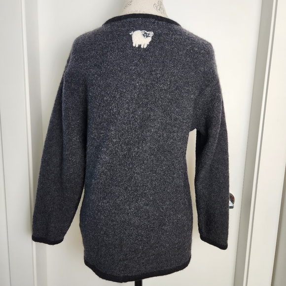 Boiled Wool Sheep Cardigan Coat - Picture 3 of 14